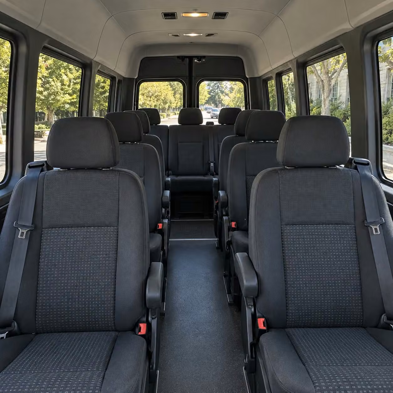 sprinter van with driver inside